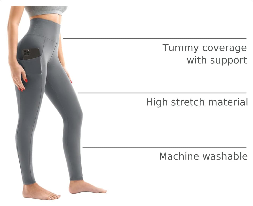 Walifrey Leggings with Pockets for Women