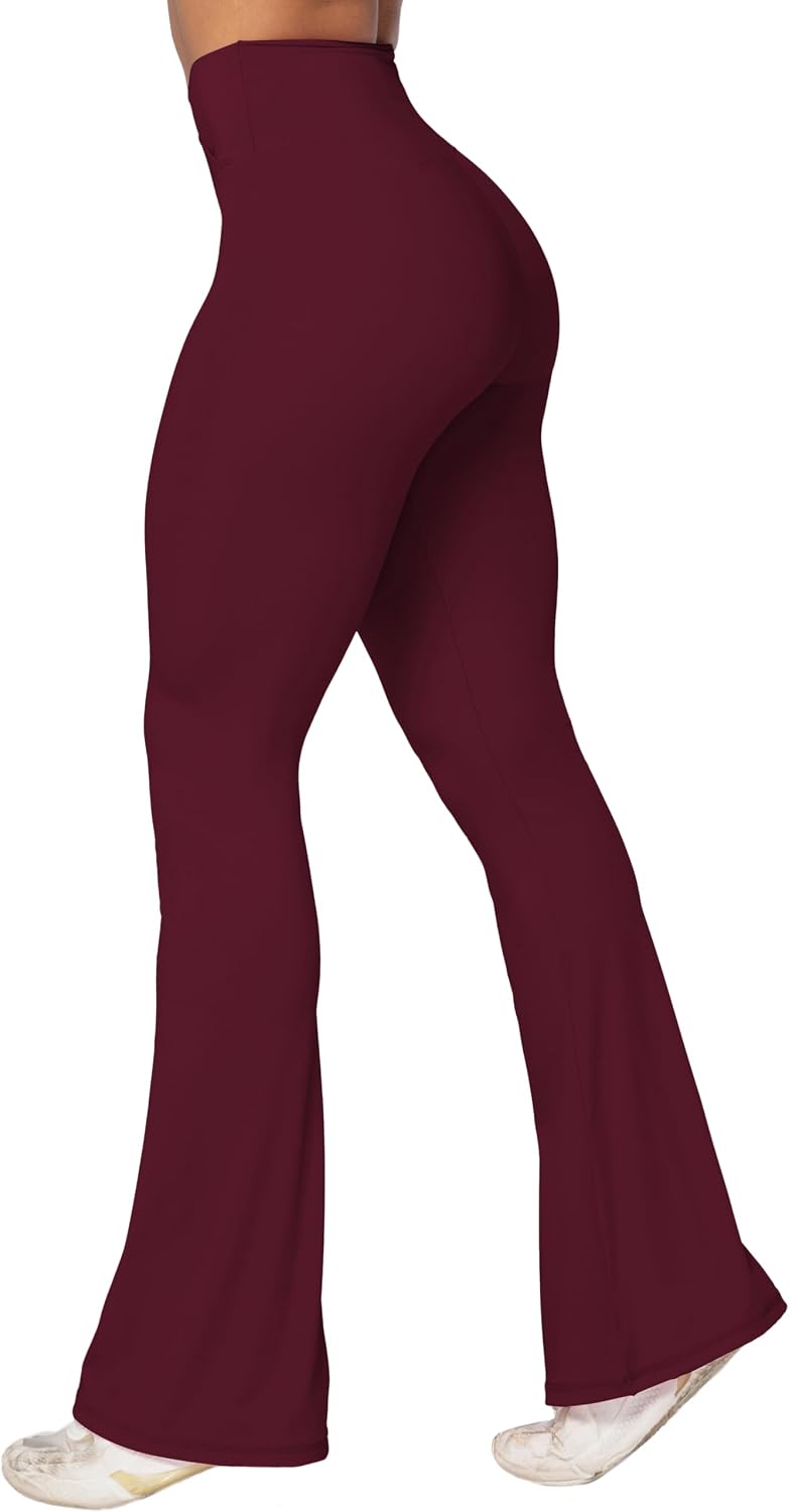 Sunzel Flare Leggings for Women, Crossover Yoga Pants with Tummy Control