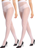 HONENNA Sheer Tights for Women 2 Pairs Ultra Thin Reinforced T Crotch Control Top Pantyhose Stockings