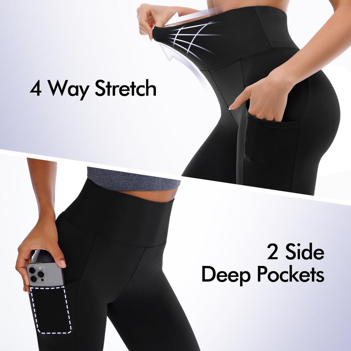 High Waisted Leggings for Women, Full Length & Capri Pants