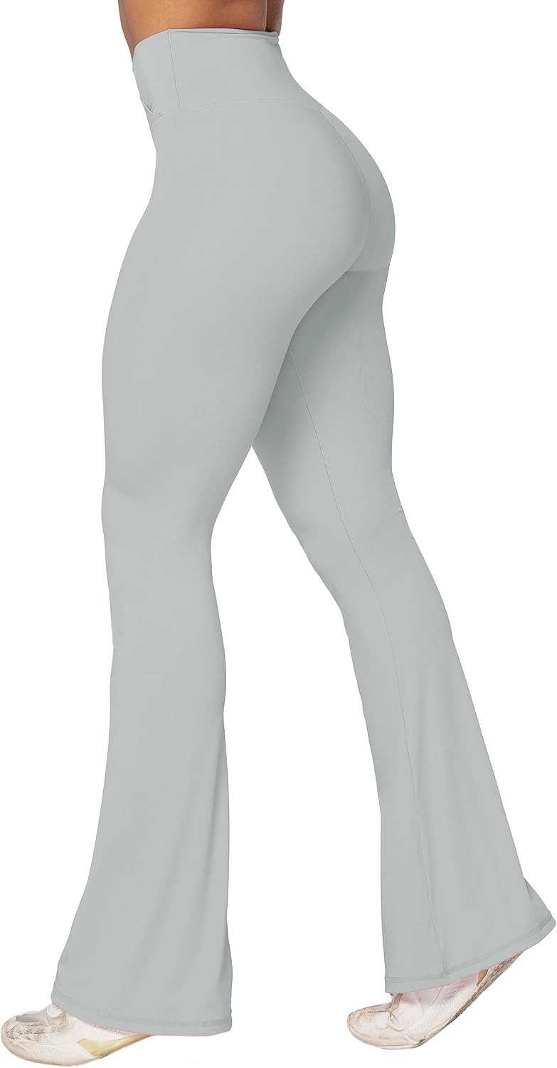 Sunzel Flare Leggings for Women, Crossover Yoga Pants with Tummy Control