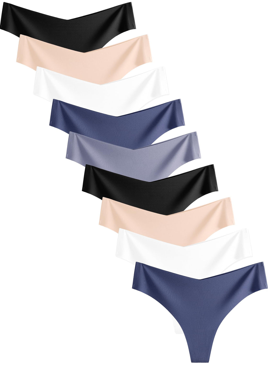 Take Talk Underwear Womens 9 Pack Seamless Thongs No Show Workout Panties