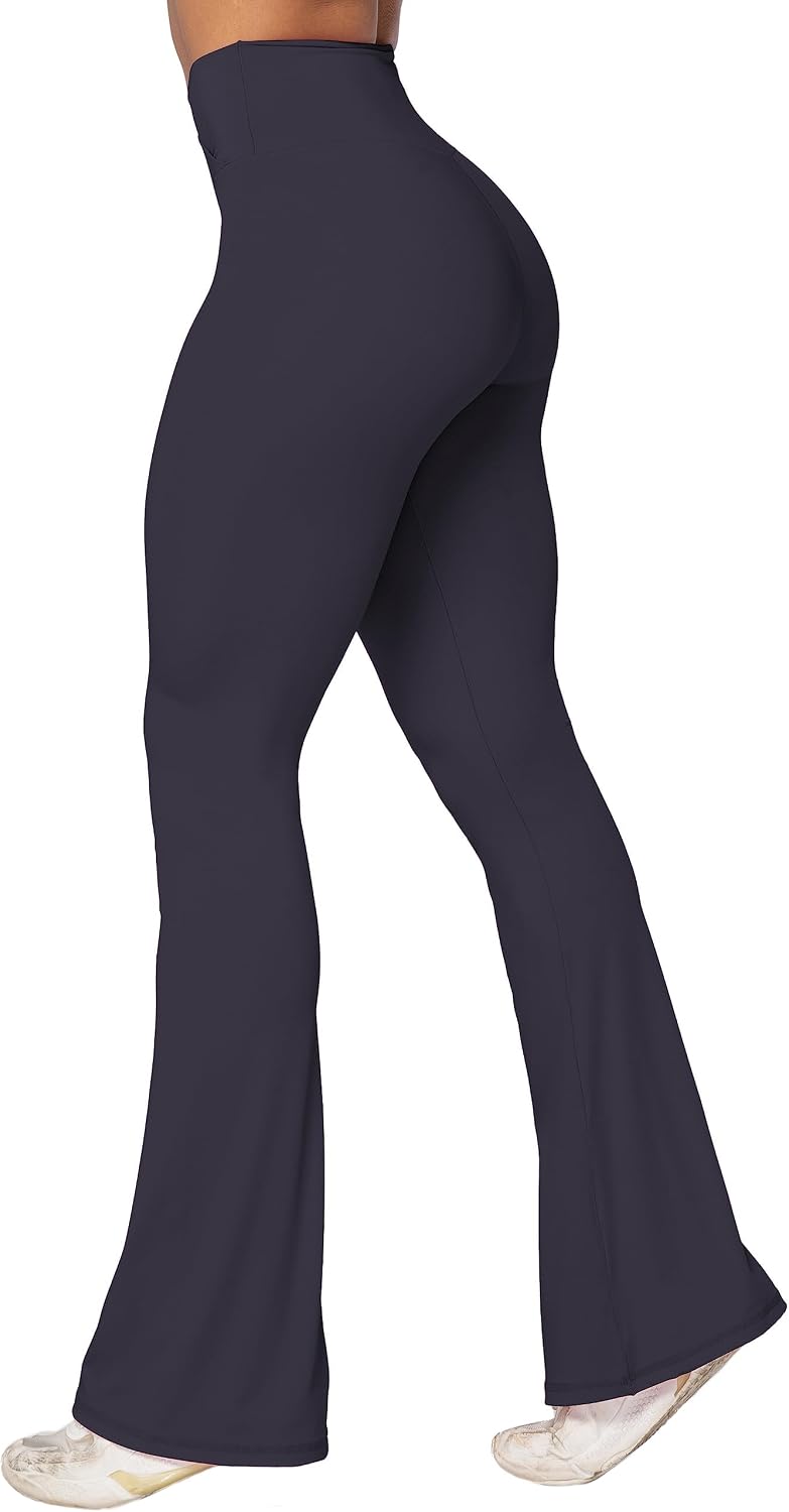 Sunzel Flare Leggings for Women, Crossover Yoga Pants with Tummy Control