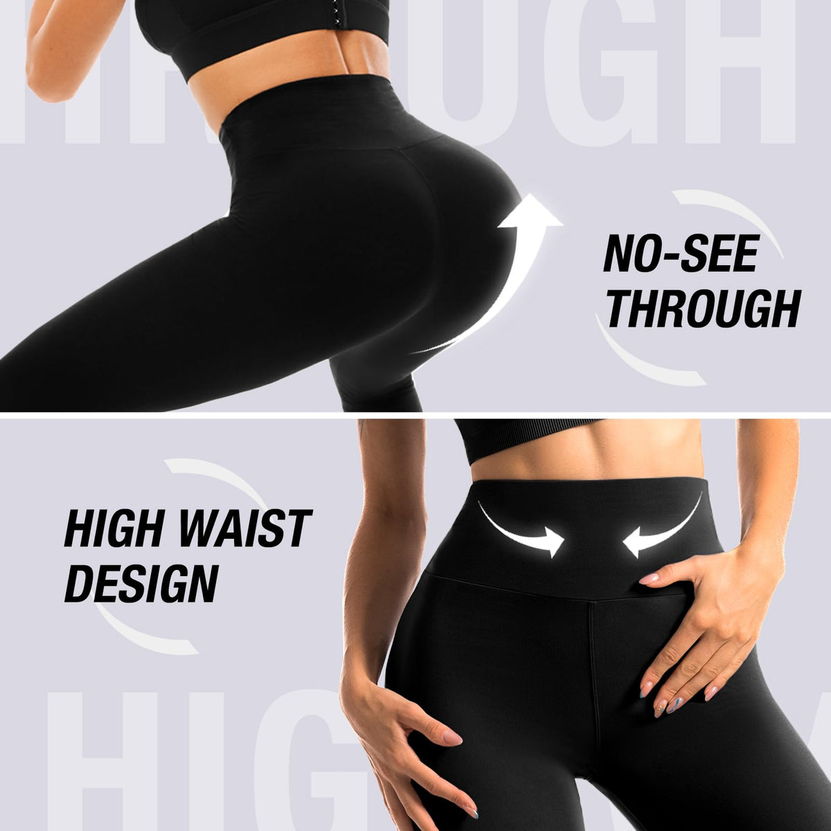 High Waisted Leggings for Women, Full Length & Capri Pants