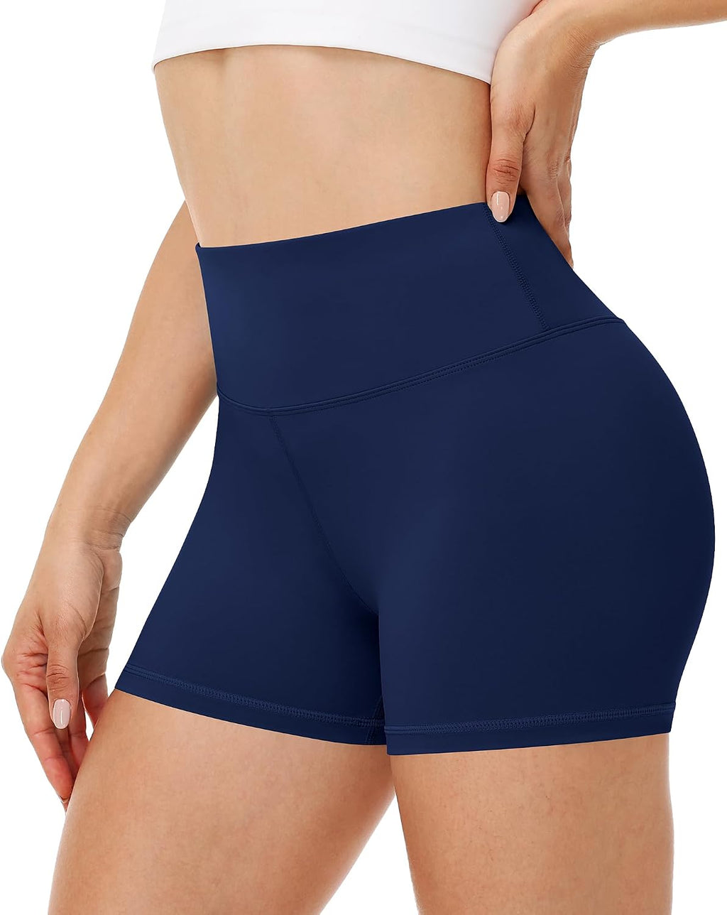 Runhit Women's Workout Biker Shorts - 3"/5"/8" High Waisted Tummy Control Spandex Booty Shorts for Volleyball Gym Yoga Dance