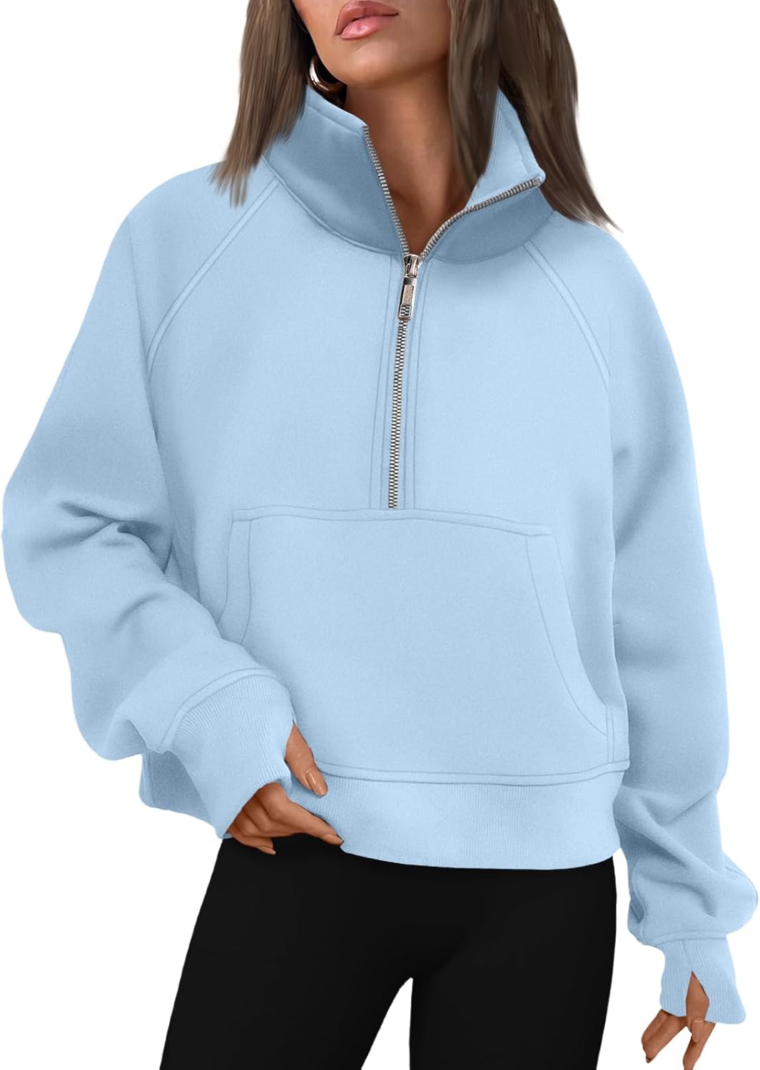 AUTOMET Womens Sweatshirts Half Zip Fleece Pullover Fall Outfits