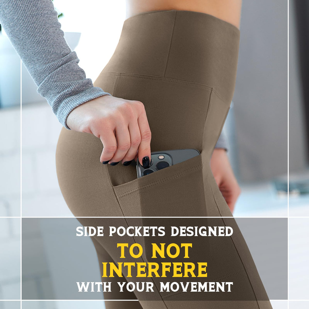Walifrey Leggings with Pockets for Women