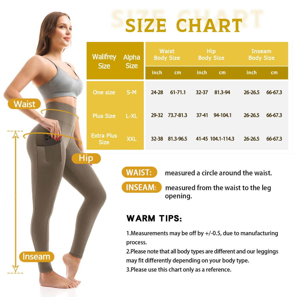 Walifrey Leggings with Pockets for Women