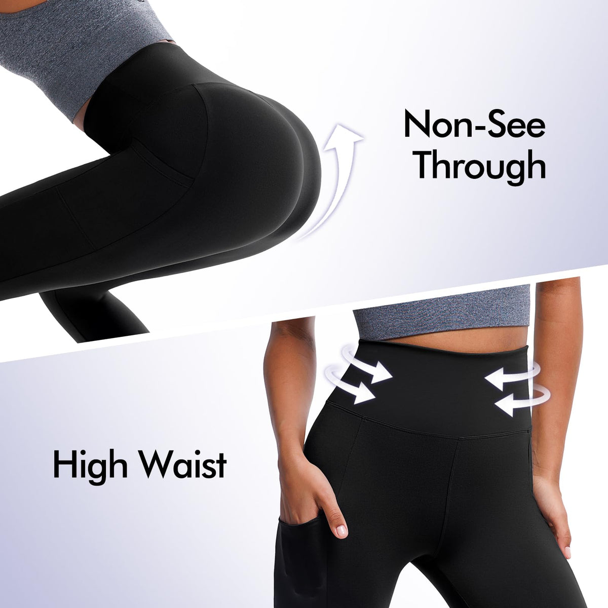 High Waisted Leggings for Women, Full Length & Capri Pants