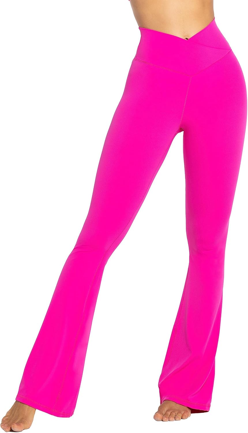 Sunzel Flare Leggings for Women, Crossover Yoga Pants with Tummy Control