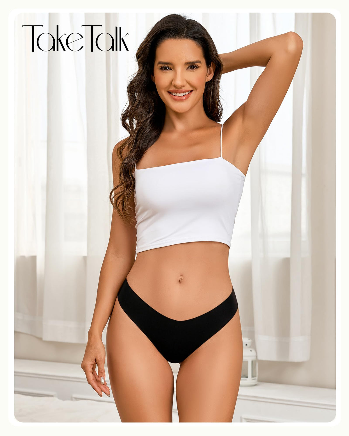 Take Talk Underwear Womens 9 Pack Seamless Thongs No Show Workout Panties