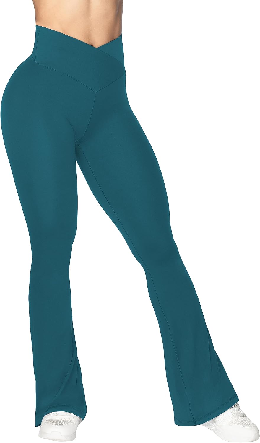 Sunzel Flare Leggings for Women, Crossover Yoga Pants with Tummy Control