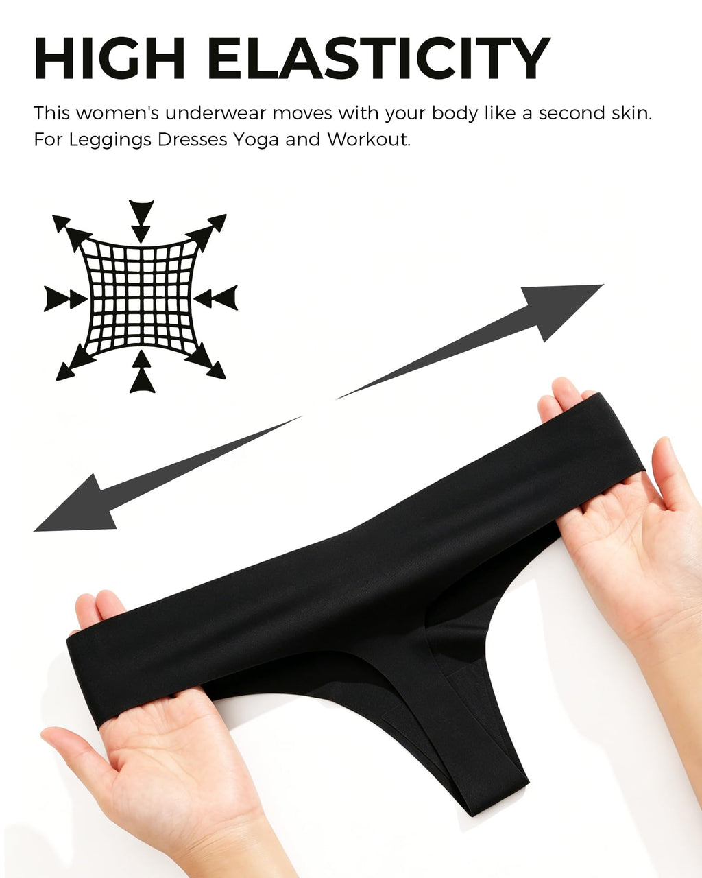 Take Talk Underwear Womens 9 Pack Seamless Thongs No Show Workout Panties