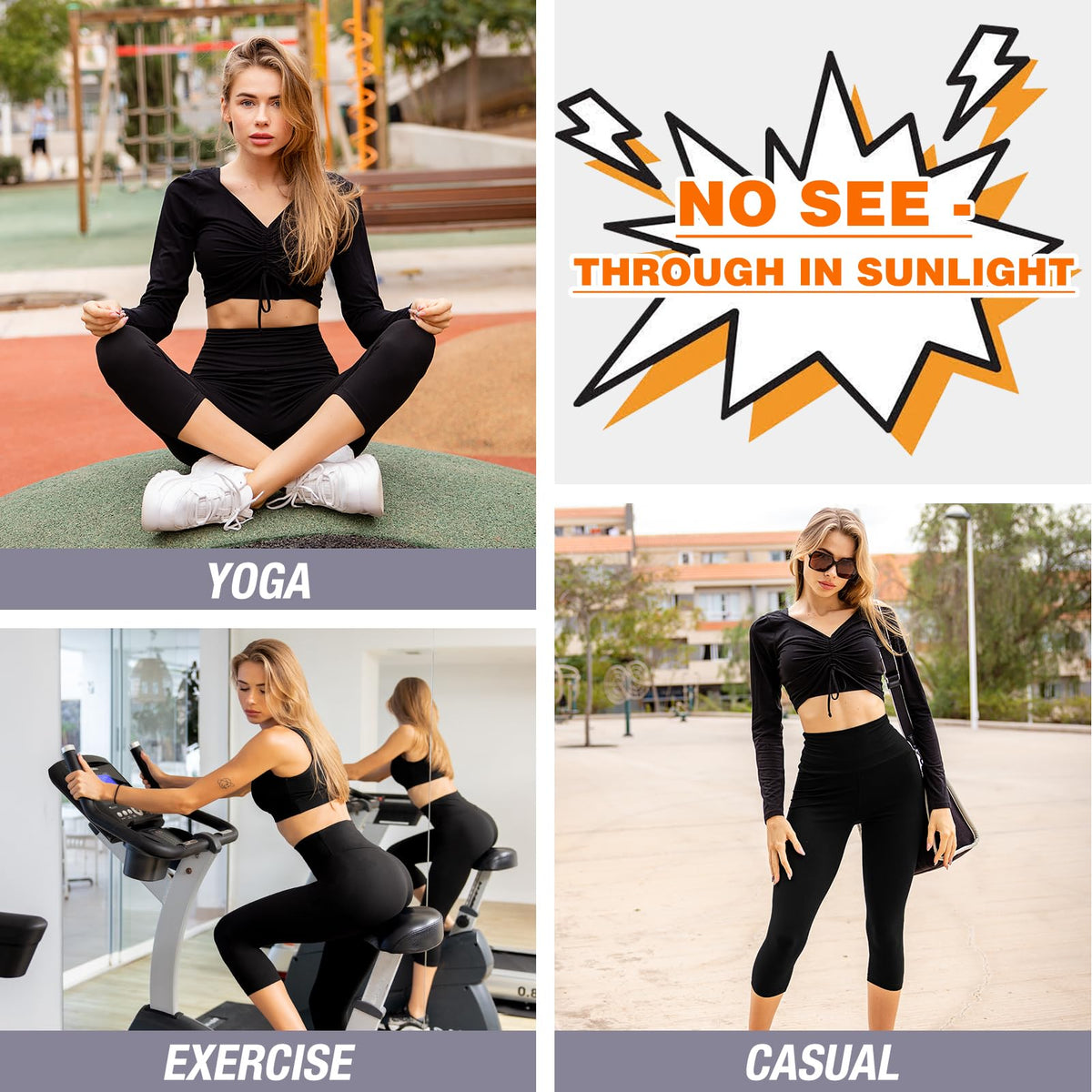 High Waisted Leggings for Women, Full Length & Capri Pants