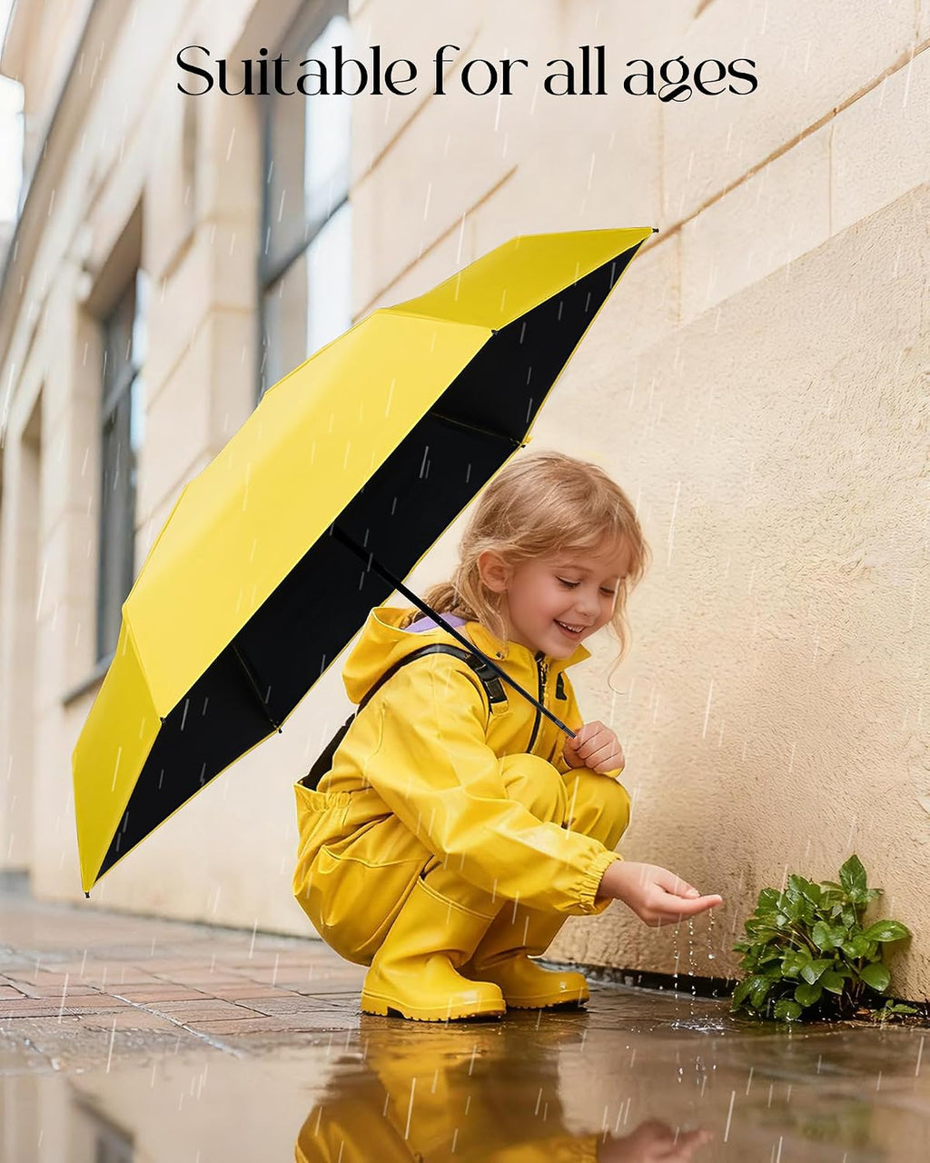 Seniny Mini Travel Umbrella with Case, Compact Pocket Size UV Sun & Rain