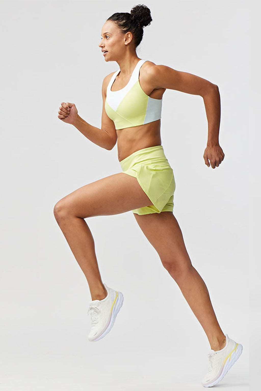 Short de running femme Sheva – Taille haute avec sous-short intégré