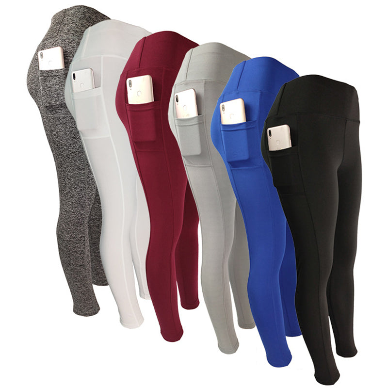 2021 Solid Color Piece Leggings China Manufacturers Pocket Dropshipping Legging for Woman