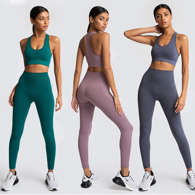 Fitness Sport Legging Set for Women Girls Sports Clothes Sets Seamless Workout Running Sport Wear