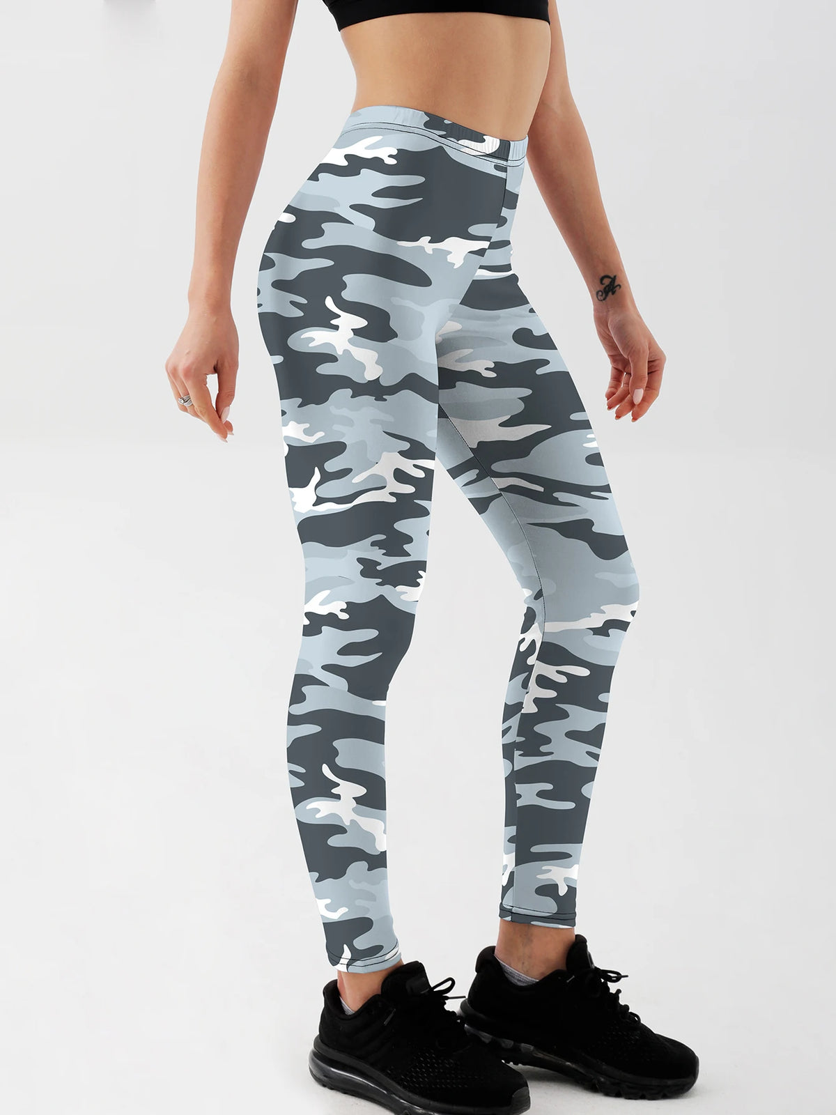 Fashion Women Camouflage Leggings for Fitness High Waist Gym Legging Push Up Women Navy Leggings