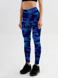 Fashion Women Camouflage Leggings for Fitness High Waist Gym Legging Push Up Women Navy Leggings