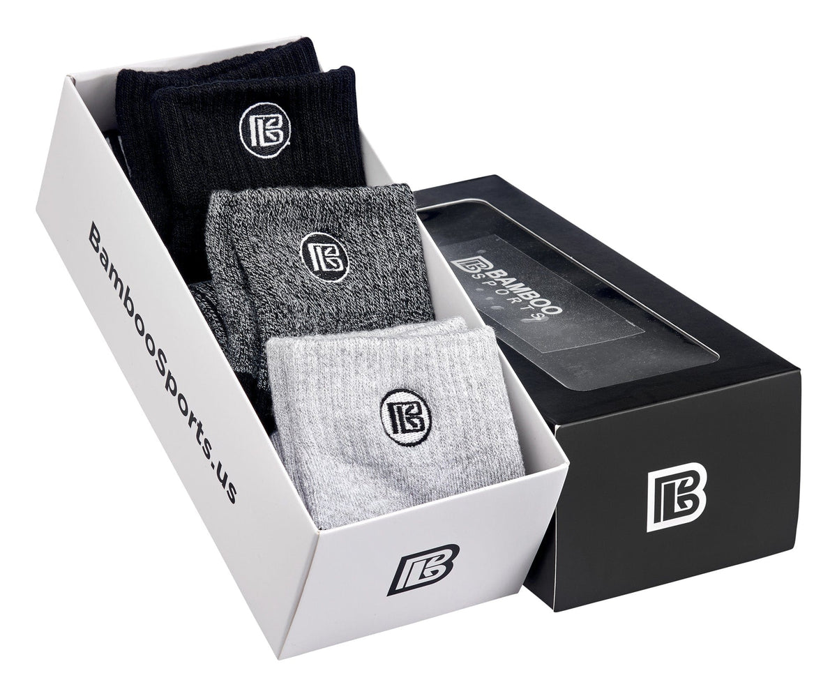 Chaussettes mi-mollet en bambou – Lots de 3 ou 6 paires