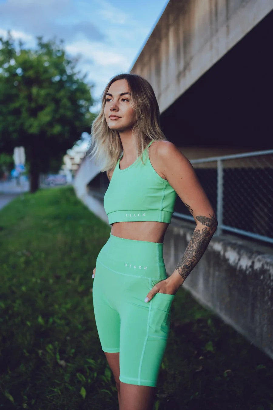 Biker Shorts - Green